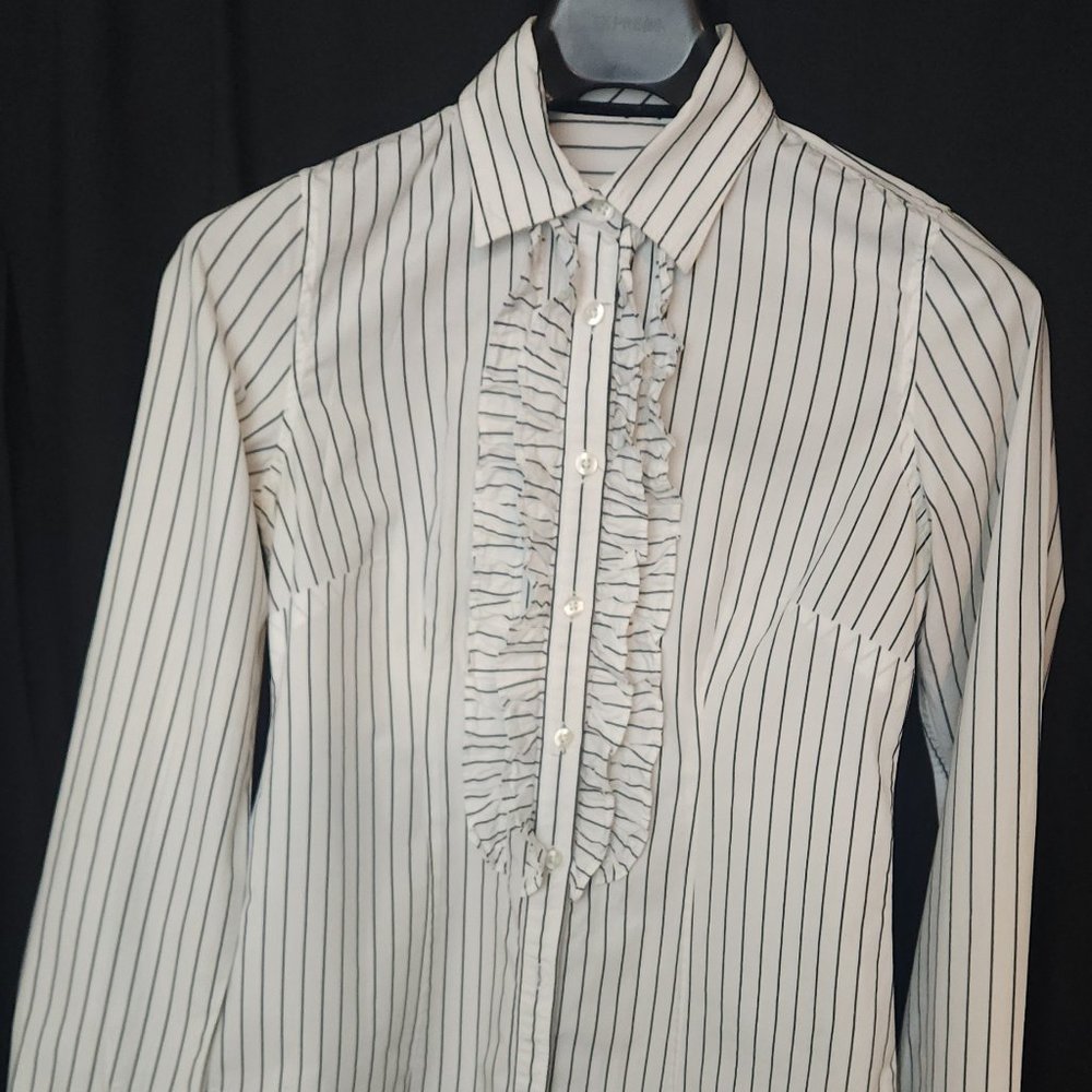 Abercrombie & Fitch Ruffle Button Down Blouse